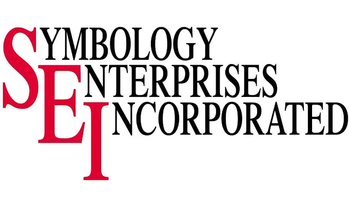 Logo of Symbology Enterprises Incorporated, featuring the letters SEI prominently displayed.