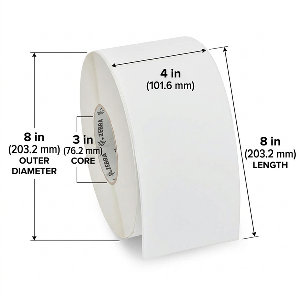 Zebra 10021228 annotated label roll