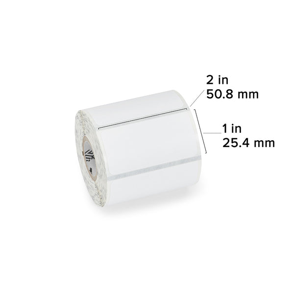Zebra LD-R7MU5P Z-Perform 1000D 2" x 1" Direct Thermal Label – 350 Labels/Roll – 36 Rolls/Case