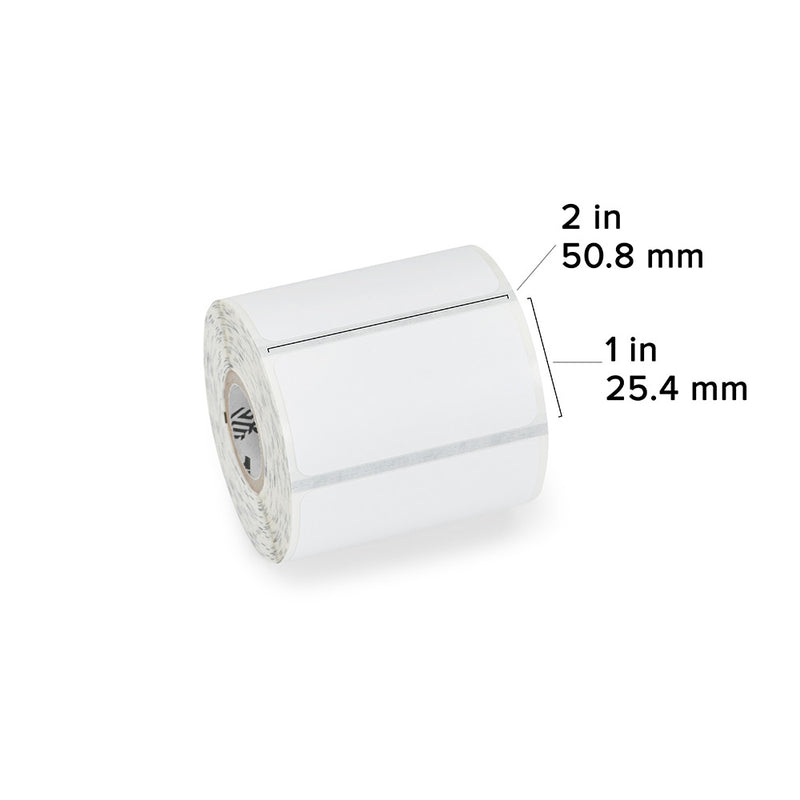 Zebra LD-R7MU5P Z-Perform 1000D 2" x 1" Direct Thermal Label – 350 Labels/Roll – 36 Rolls/Case