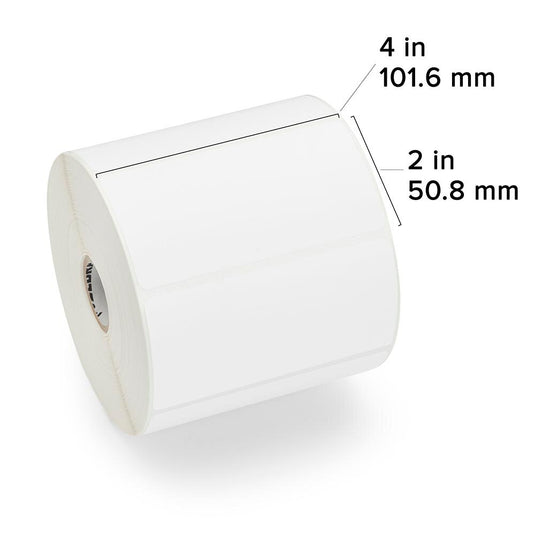 Zebra 10010047 Z-Select 4000D 4" x 2" Direct Thermal Paper Label – 1,240 Labels/Roll – 6 Rolls/Case