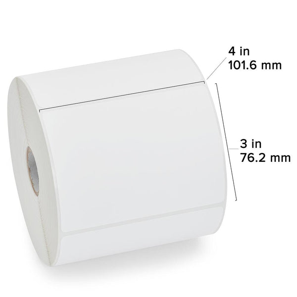 Zebra 10015344 Z-Select 4000D 4" x 3" Direct Thermal Paper Label – 930 Labels/Roll – 12 Rolls/Case