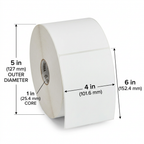 Zebra 800274-605 annotated label roll