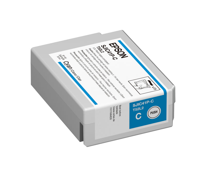 Epson C4000 cyan ink cartridge SJIC41P(C) for excellent printing results.