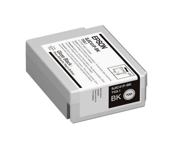 Epson C4000 matte black ink cartridge, SJIC41P(MK) MATTE BLACK Inkjet cartridge for TM-C4000 printer.