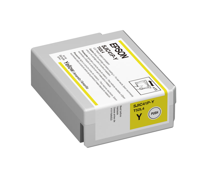 Epson C4000 yellow ink cartridge SJIC41P(Y) packaging photo, designed for excellent printing results.