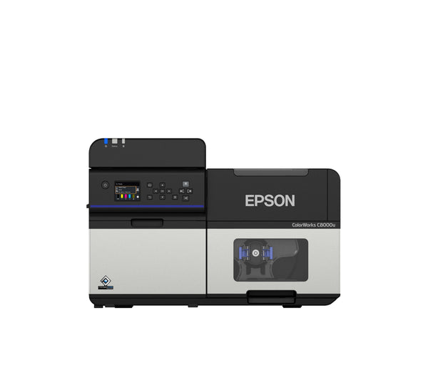 Epson ColorWorks CW-C8000 label printer, industrial-grade color inkjet printer for demanding production.