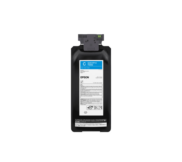Epson ColorWorks C8000 cyan ink pack in 480 mL for high-performance printing.