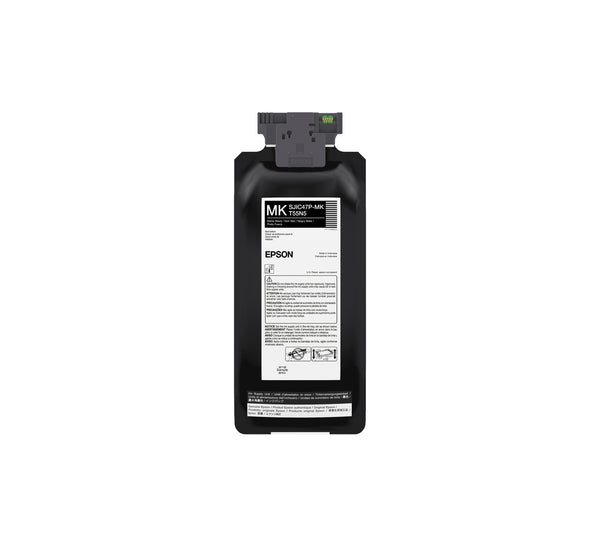 Epson Colorworks matte black ink cartridge designed for TM-C8000 printer, featuring UltraChrome DL technology.