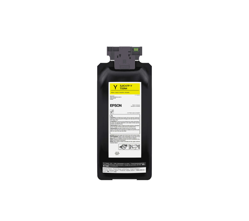 Epson Colorworks Yellow Ink for CW-C8000 printer cartridge, designed for high-quality label printing.
