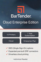 BarTender Cloud Enterprise - Plan + 10 Printers Annual Subscription (Includes Standard MSA)
