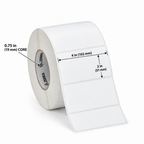 LD-R2AQ5J label roll with label and core dimensions