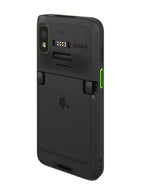 Zebra TC501 Android Mobile Computer back view showing design and features, including SR500 imager and battery compartment.