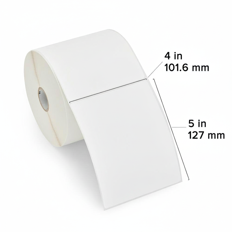 Zebra Label Roll 4" x 5"