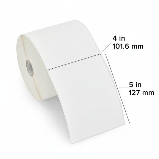 Zebra Label Roll 4" x 5"