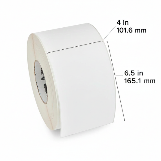 Zebra Label Roll 4" x 6.5"