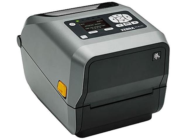 Zebra ZD621 thermal transfer printer, compact desktop design with advanced features and controls.