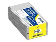 Epson C3500 yellow ink cartridge SJIC22P (Y) for high-quality printing in Epson Colorworks printers.