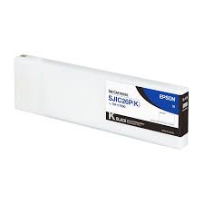 Epson TM-C7500 black ink cartridge SJIC26P (K) in packaging for high-quality printing.